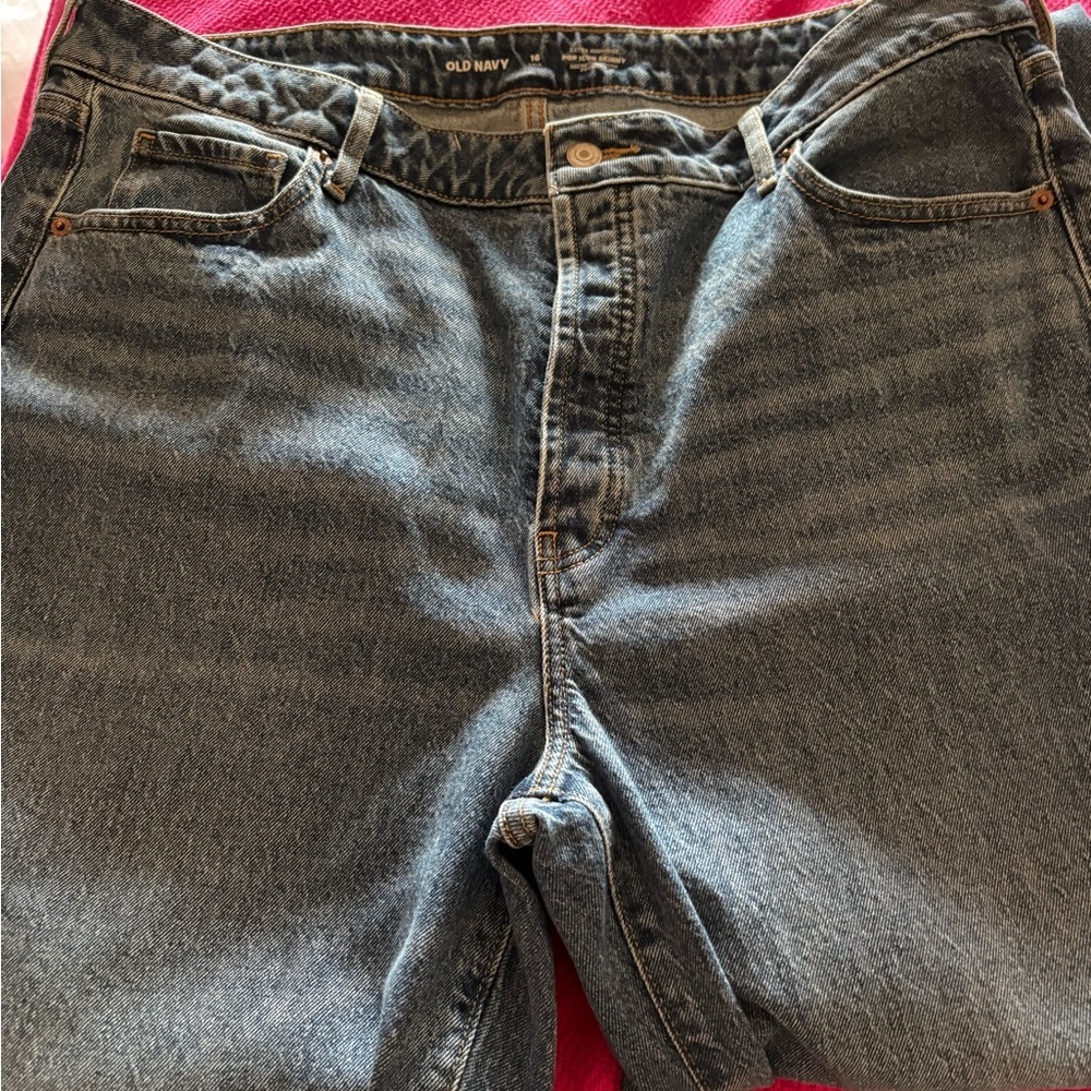 Old Navy Pop Icon Skinny Jeans 16 Tall Extra High Rise Dark Wash Blue